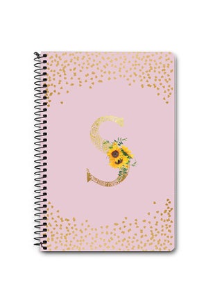 Designer A5 Spiral Notebook Memo Notepad Journal - Custom Monogram Initial Letter Mandala Floral Pattern Alphabet - S - Pink - pzsku/ZF1F254C8F4F1026A0D2BZ/45/_/1676547624/e2349e4d-a837-4757-992f-706b9705057f