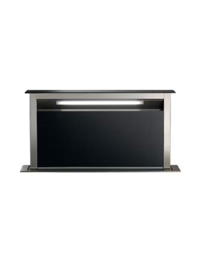 فابر Kitchen Cooker Hood, 90 cm Downdraft, 720 m³/h Suction Power,  4 Speed Settings + 1 intensive, LED Lighting, Stainless Steel/Black Glass, FABULA PLUS EV8+ BK A90 ( Made in Italy ) Integrated Unit 250 W 340.0492.566 Stainless steel / black glass - Image 1