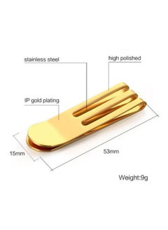 NIBEMINENT Money Clip Credit Card Holder Gold  - Image 2