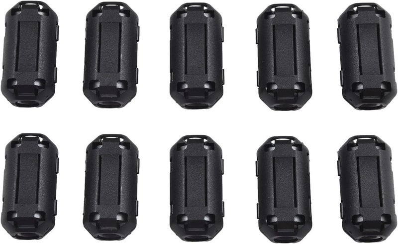10 Pieces Ferrite Core Noise Suppressor Filter Ring, 5mm Diameter Clip On RFI Filter For Computer Hard Disk Fax Machine Cable(7mm) - Image 1