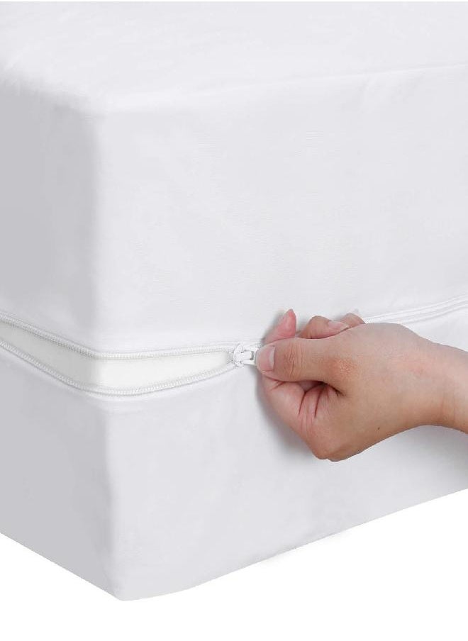 Moonsea Zippered Waterproof Mattress Protector Queen, 6-Side Waterproof Mattress Encasement, Queen Mattress Cover, Box Spring Encasement  - Image 2