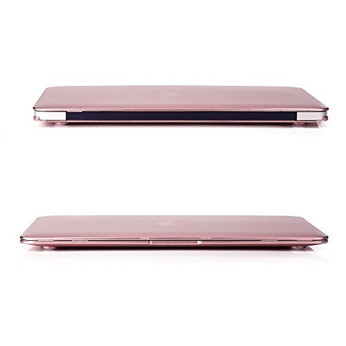 RUBAN Compatible with MacBook Air 11 Inch Case Model A1370 A1465, Soft Touch Plastic Hard Shell Case Bundle for Mac Air 11.6 (Rose Gold) - Image 4