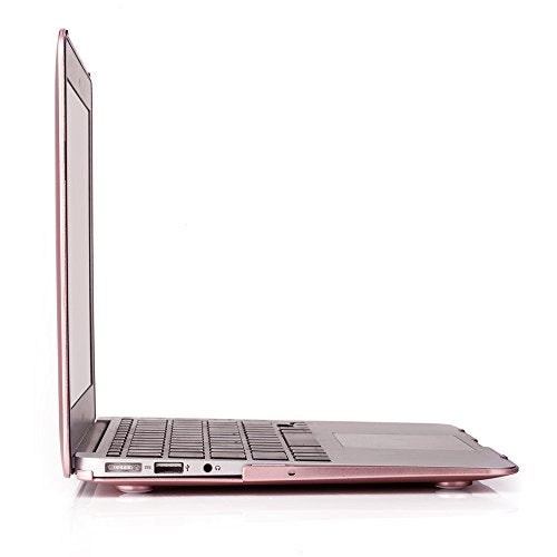 RUBAN Compatible with MacBook Air 11 Inch Case Model A1370 A1465, Soft Touch Plastic Hard Shell Case Bundle for Mac Air 11.6 (Rose Gold) - Image 5
