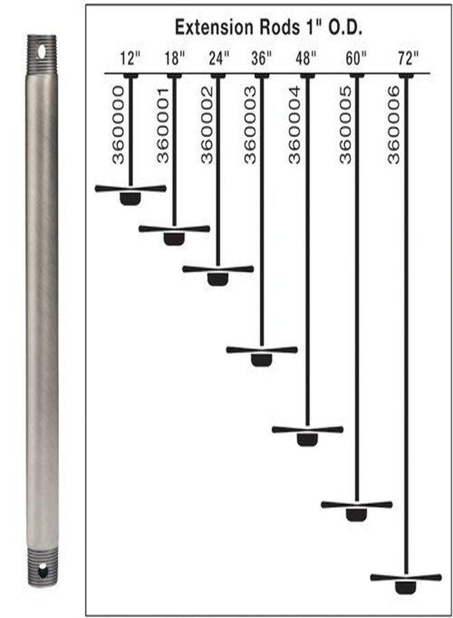 Kichler 360000SNB Accessory Fan Down Rod 12-Inch, Satin Natural Bronze - Image 2