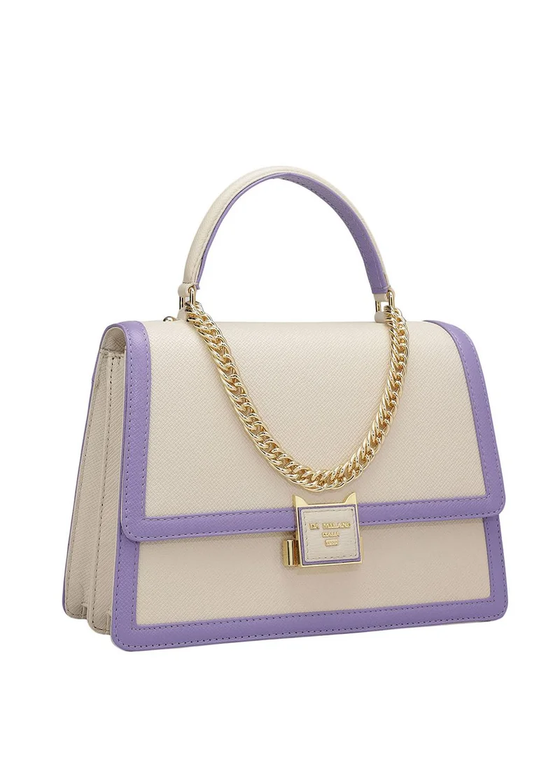 دا ميلانو حقيبة جلد بيج أصلية