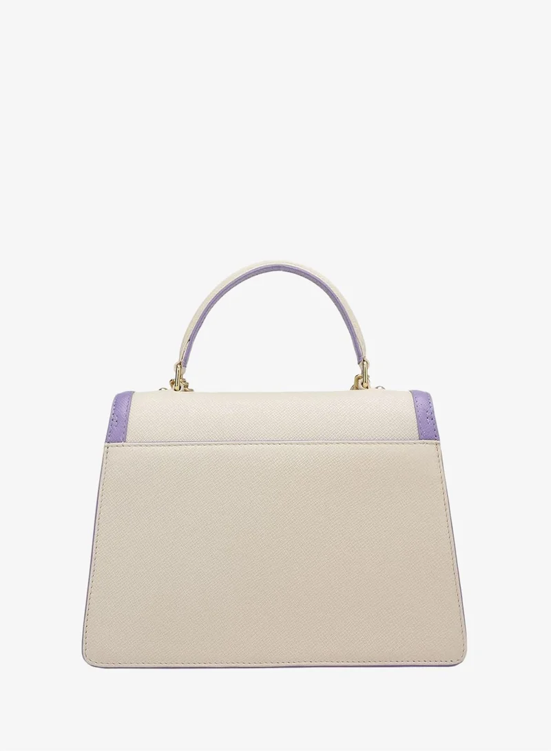 Da Milano  Genuine Leather Beige Satchel Bag for Women | Best Price UAE