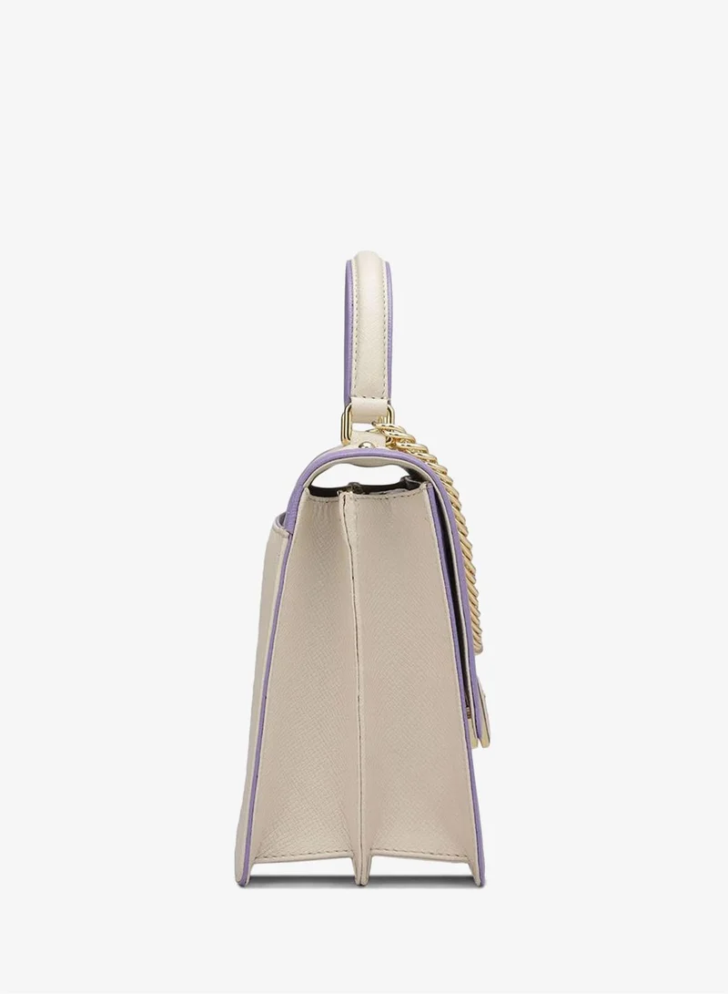 Da Milano  Genuine Leather Beige Satchel Bag for Women | Best Price UAE