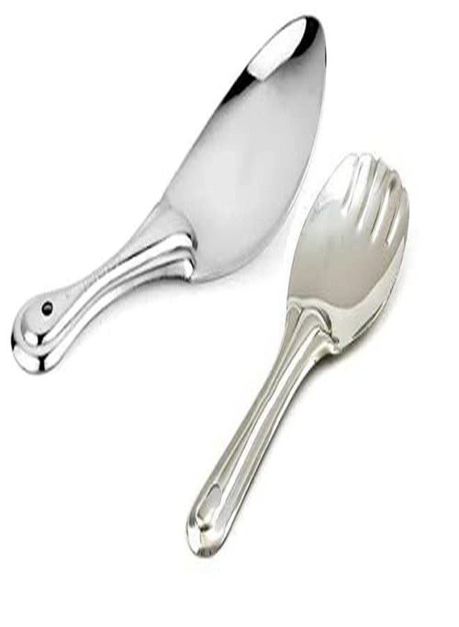 Bartan Star Stainless Steel Rice Serving Spoons Set of -2 - Image 1