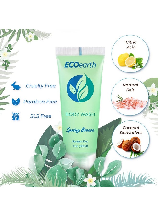 EcoEarth Hotel Toiletries Bundle (Spring Breeze 1 Oz Each 125 Pieces) 5Piece Set: 25 Each Round Bar Soap Shampoo Conditioner Body Lotion & Body Washbulk Mini Guest Amenities - Image 2