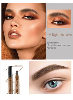 SUAKE Eyebrow Contouring Pen with Tint 4-Tip Brow Fork Natural Smudge-Proof Long-Lasting Waterproof Eye Makeup for Women  - Image 2