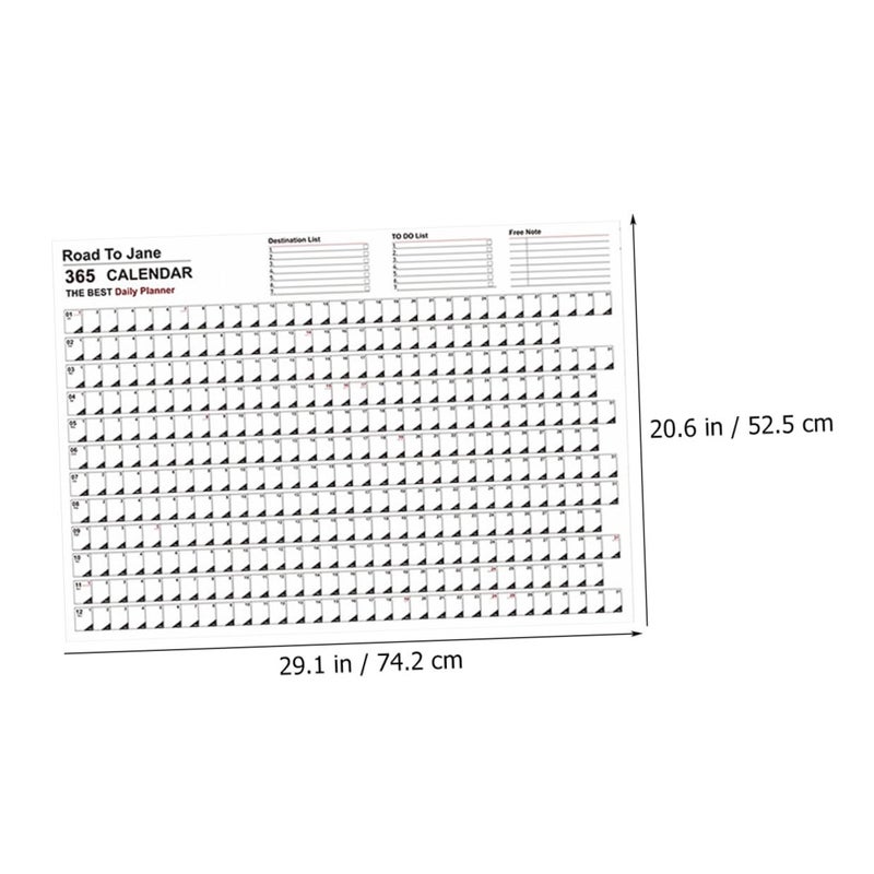 Wall Hanging Calendar Planner 2024 Year Round Schedule Planning Poster For Home Office - Image 3
