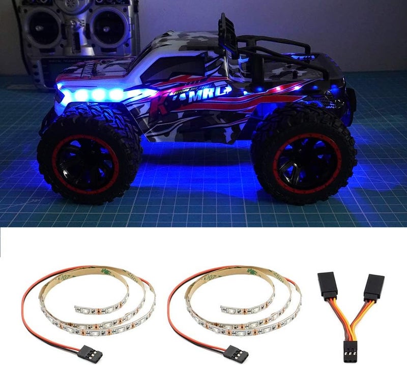 elechawk LED Light Strip for RC Fixed Wing Airplane Flying Wing Plane AR Wing Drone Model Car Truck (Blue) - Image 1