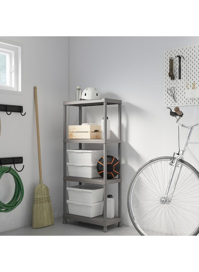 إيروريكس وحدة رفوف، رمادي غامق للاستخدام الداخلي/الخارجي، 60X30X133 سم - Image 3