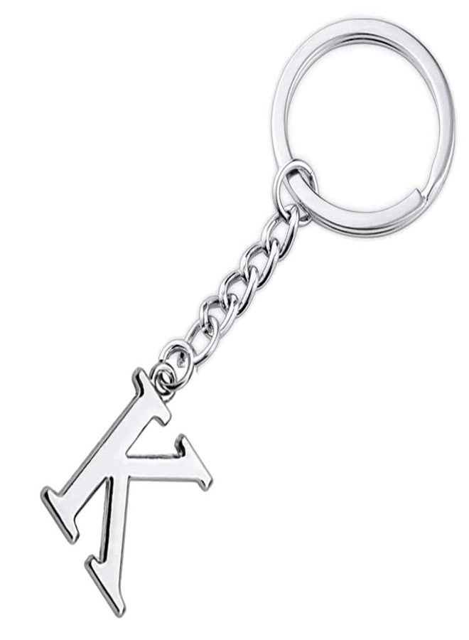Finrray Initial Letter Keychain Alphabet Key Rings Stainless Steel Letter Charm Keychain for Women (Letter K) - Image 1