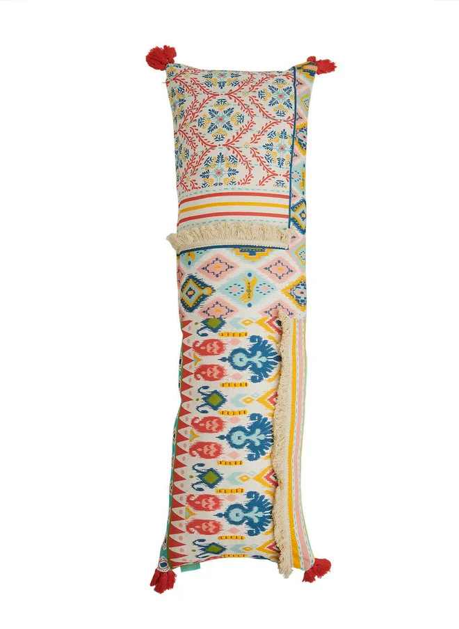 تشومباك Countryside Ikkat Long Pillow Cover- 30cms x 100cms