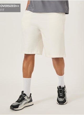 Styli Oversized Solid Shorts with Drawstring - pzsku/ZF1F35BC32FF12BA86474Z/45/1750095340/55243e9c-653e-476e-815f-1712677835a0