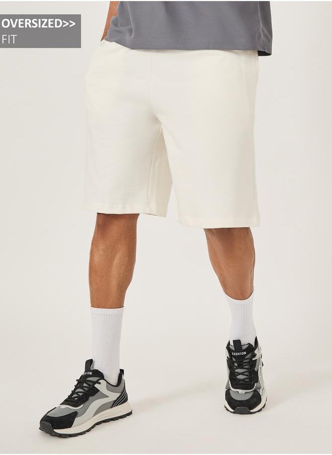 Styli Styli Oversized Solid Shorts with Drawstring  - Image 1