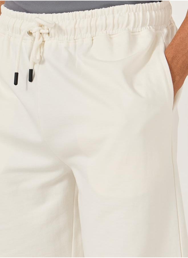 Styli Styli Oversized Solid Shorts with Drawstring  - Image 3