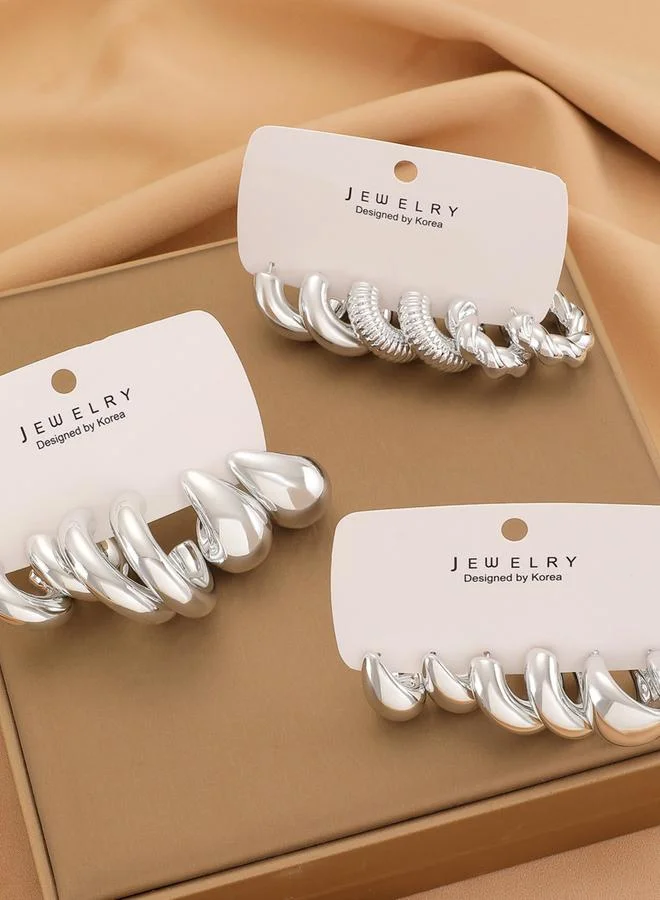 Take Two Take Two Set of 3 - Assorted Hoop Earrings