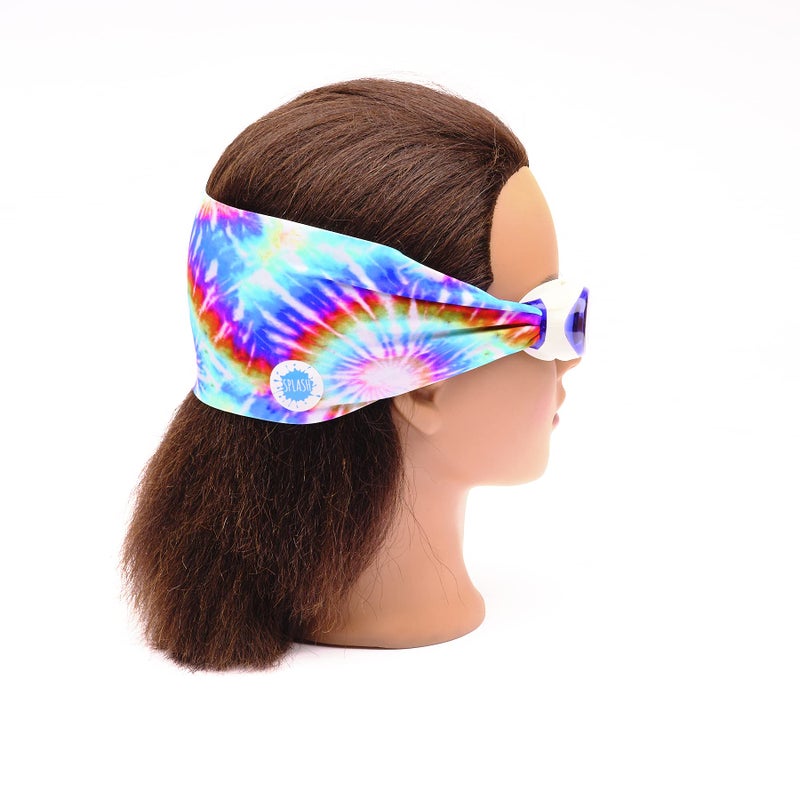 Splash Place SWIM GOGGLES with Fabric Strap - TIE DYE | Adult & Kids Swim Goggles - Won't Pull Your Hair - High Visibility Anti-Fog Lenses - Tie Dye Goggles for Swimming - Image 2