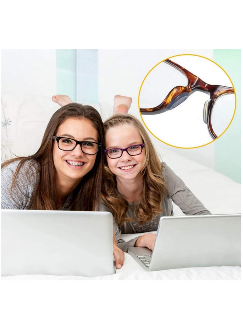 ماركة غير محددة 25 زوجًا من وسادات الأنف السيليكونية للنظارات – مجموعة استبدال وسادات الأنف الملولبة المضادة للانزلاق مع مسامير، مفك، ملقط ومنظف – إكسسوارات إصلاح النظارات للراحة والتثبيت الآمن  - Image 4
