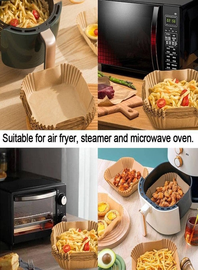 Japak Air Fryer Disposable Paper Liners – 8 Inch, 100 PCS | Non-Stick, Oil-Proof Parchment Paper for Air Fryer, Microwave & Oven | Square Baking Paper for Frying, Roasting & Cooking - Image 3