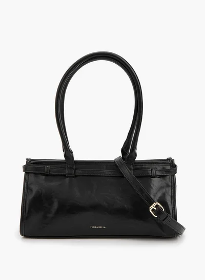 Flora Bella By Shoexpress Solid Double Handle Shoulder Bag with Detachable Strap