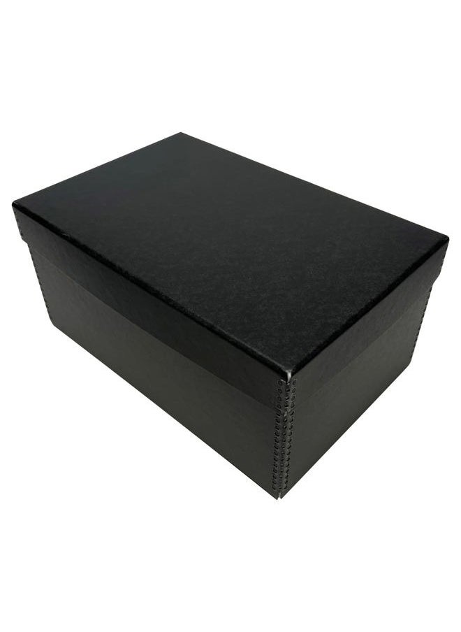 Lineco Archival Photo Storage Box, Holds up to 1100 of 5x7 Pictures, 4x6 Photograph Container with Removable Lid. Preserve Snapshot, Negatives, Prints, Films, Card, 5"x7"x12", Black  - Image 1