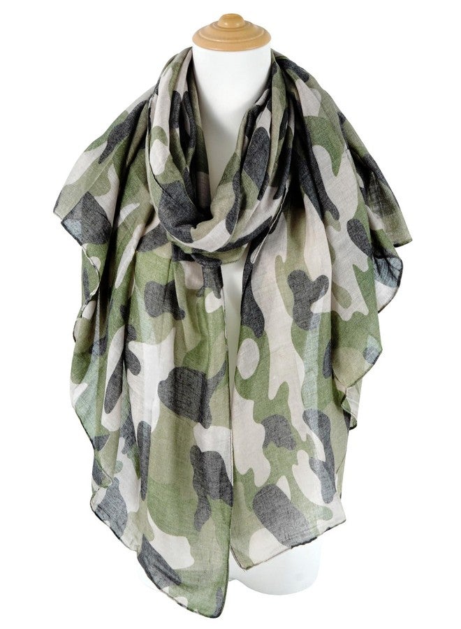 جيرينلي أوشحة جيرينلي المموهة - وشاح سفر خفيف الوزن بنقشة مموهة، شال ملفوف للمخيم، هدية للمحاربين القدامى (زيتوني) - Image 2