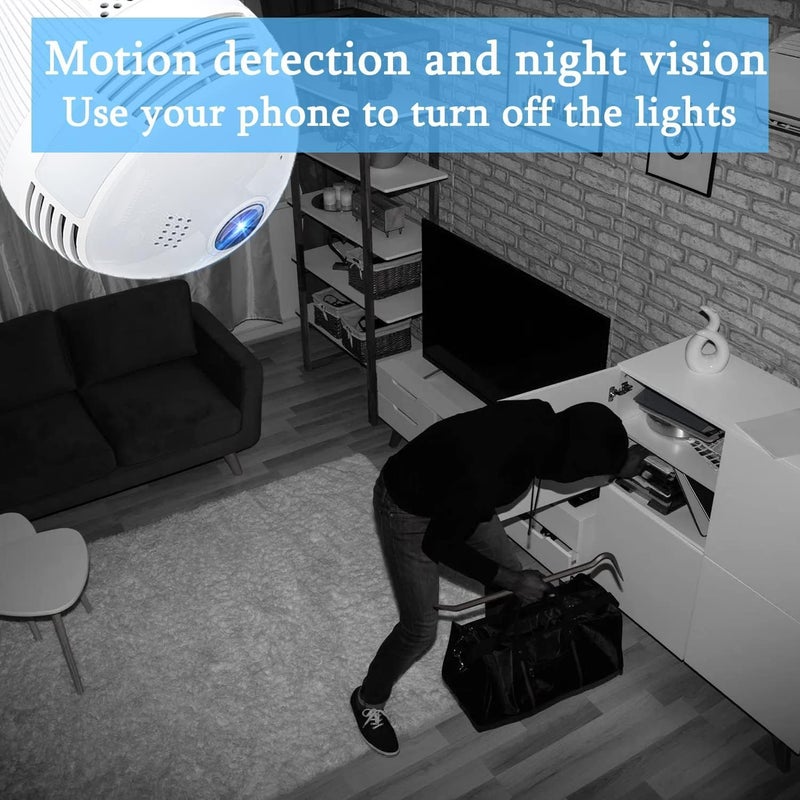 TP PLUSDual Lens Full HD 3mp AI (محدث) CCTV رؤية ليلية مستشعر حركة صوت ثنائي الاتجاه بطاقة Micro SD تصل إلى 128GB مراقبة مربية أمان داخلي أبيض (كاميرا مصباح) - Image 2