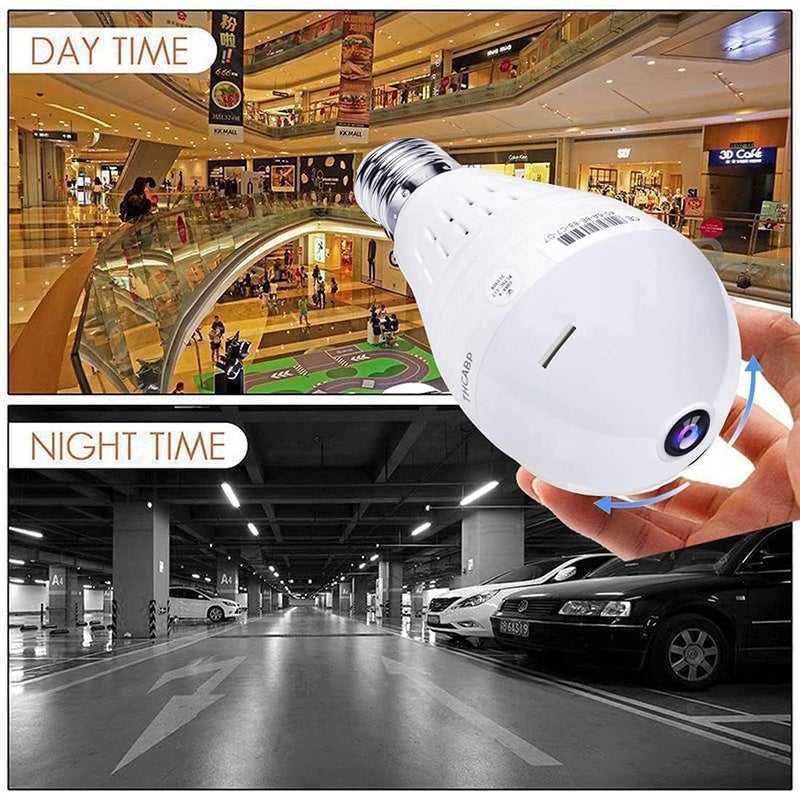 TP PLUSDual Lens Full HD 3mp AI (محدث) CCTV رؤية ليلية مستشعر حركة صوت ثنائي الاتجاه بطاقة Micro SD تصل إلى 128GB مراقبة مربية أمان داخلي أبيض (كاميرا مصباح) - Image 4
