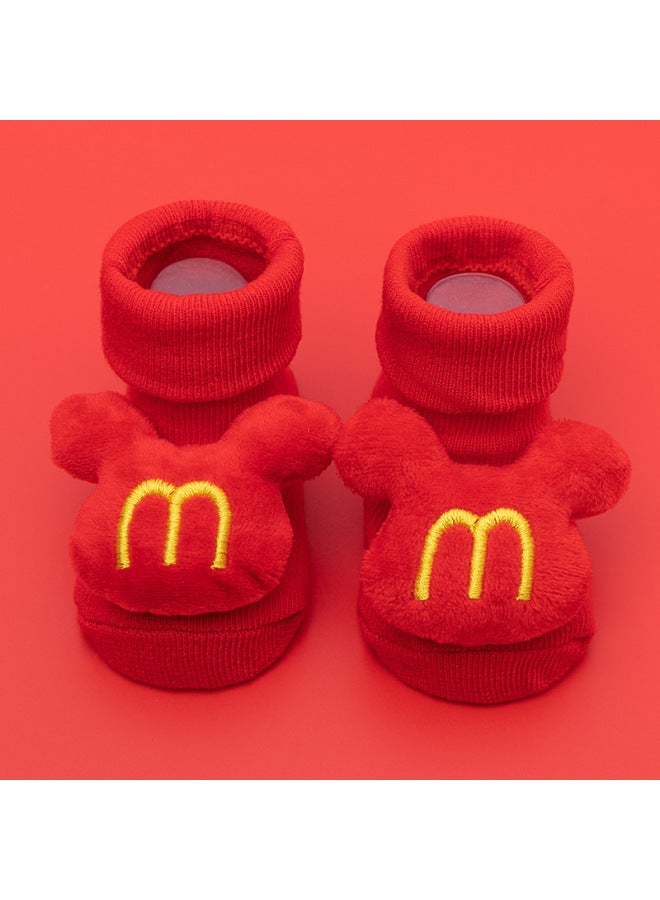 Newborn Baby Socks, Spring And Autumn Style, Baby A-grade Cotton, Spring And Autumn, Anti-slip, Non-binding, Cartoon Floor Socks 6