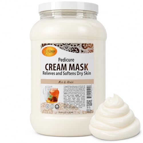 SPA REDI - Body and Foot Cream Mask, Milk and Honey, 128 Oz - Pedicure Massage for Tired Feet and Body, Hydrating, Fresh Skin - Infused with Hyaluronic Acid, Amino Acids, Panthenol, Comfrey Extract - Image 1
