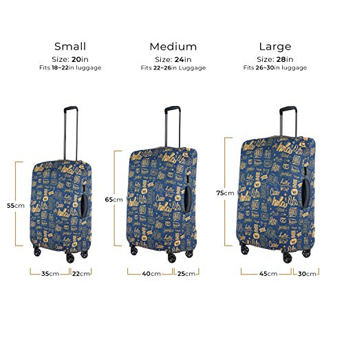 Nasher Miles Eco Friendly Polyester 55 (20 Inch) Small Protective Luggage Cover (Dark Blue) - Image 4