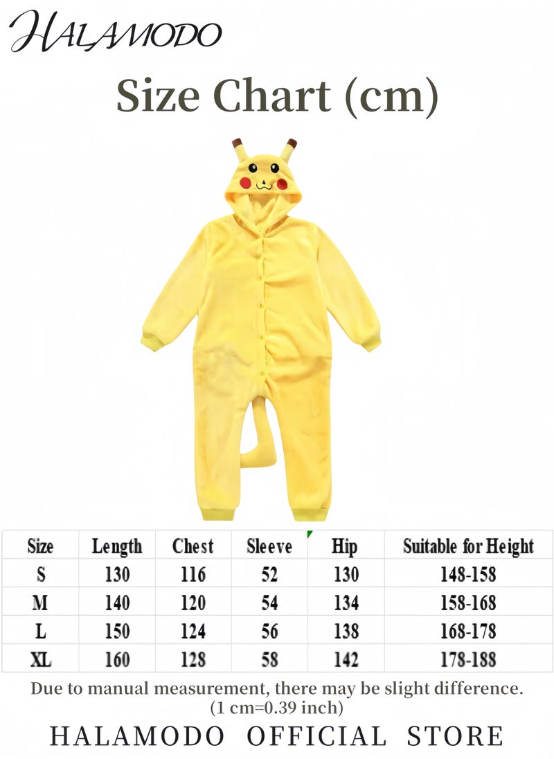 HALAMODO - Adults One Piece Pajamas Cartoon Animal Pattern Onesie Pajamas Eye Catching Cosplay Party Costume Ideal as Birthday Gift or Casual Sleepwear for Boys and Girls - Image 1