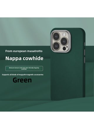 All-inclusive Fine Leather Case MagSafe Magnetic Application IPhone14pro Max Apple 15 Phone Case 13 Solid Color-Color:XYM Fine Dermatoglyphic Green-Applicable Model:15Pro Max (without Packaging) - pzsku/ZF1F43EE2E0042370F656Z/45/1746214724/73252863-733b-4c98-9c80-88b1ee6a27b7