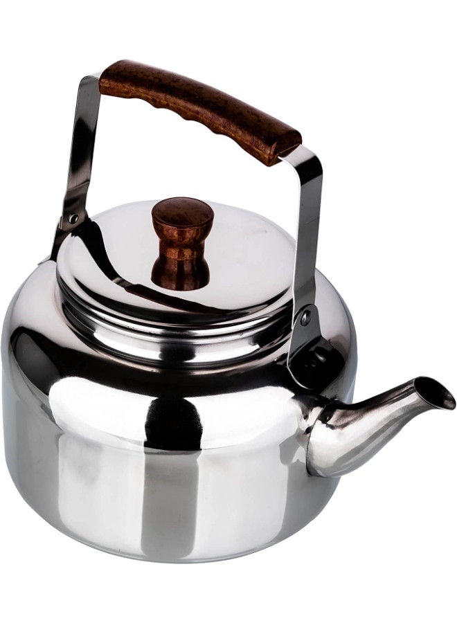 Bister Tea Kettle Stainless Steel 3 Liter Wooden Handle Silver Wide Mouth Stovetop - Image 2