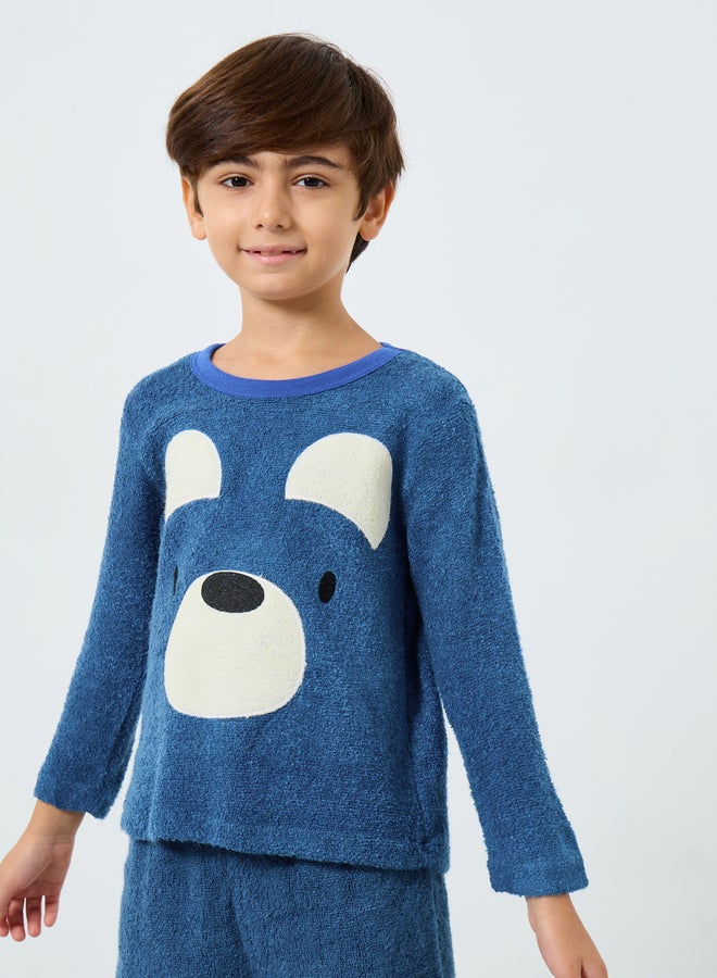 Take Two Boys Graphic Polar Fleece Top and Pyjama Set - Image 3