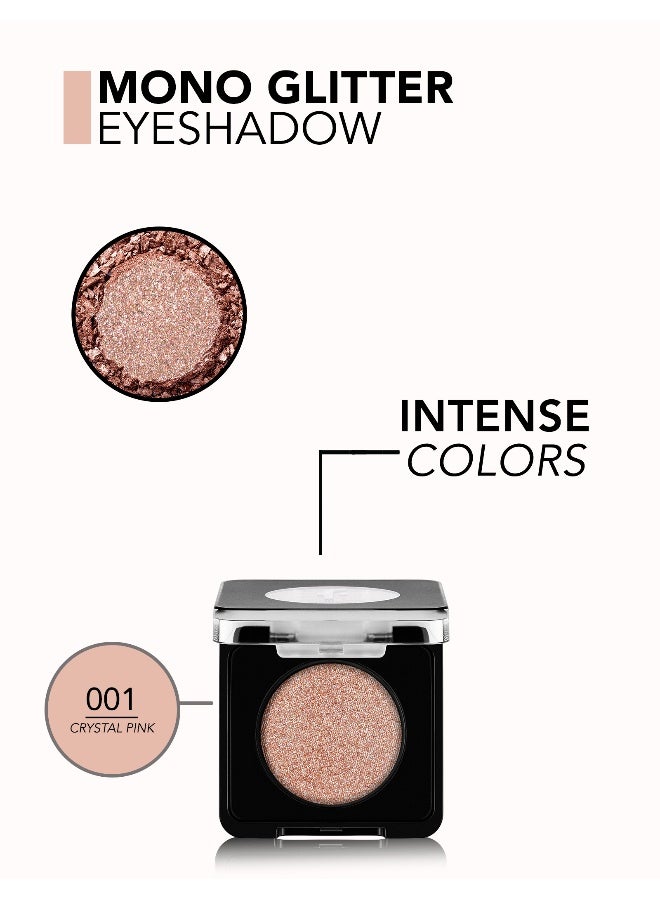 flormar Mono Glitter Eyeshadow – 001 Crystal Pink – High Pigment, Pearlescent Shimmer, Dust-Free, Fine Texture, Blendable 001 Crystal Pink - Image 5