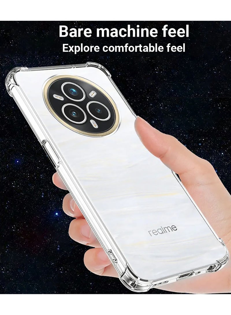 QIRG Case for Realme 14 pro Clear TPU Four Corners Grade Protection Cover Transparent Silicone - Image 5