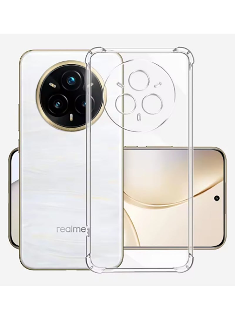 QIRG Case for Realme 14 pro Clear TPU Four Corners Grade Protection Cover Transparent Silicone - Image 1