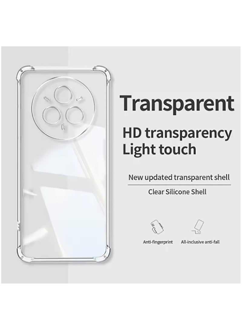 QIRG Case for Realme 14 pro Clear TPU Four Corners Grade Protection Cover Transparent Silicone - Image 2