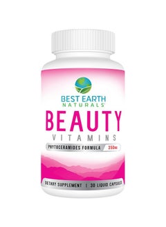 Best Earth Naturals Best Earth Naturals Beauty Vitamins Phytoceramide Pills - Skin Hydrating Support Supplement with Alpha Lipoic Acid and More to Help Promote Hydrated Skin - 30 Count  - Image 1
