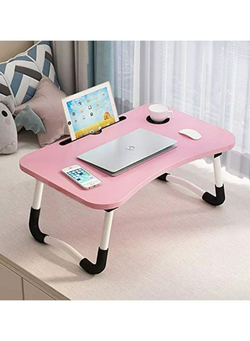 Yuwell Laptop Desk For Bed or Couch, Lap Desk, Working in Bed Desk, Home Office Desks, Breakfast Tray, Desk With Cup Holder, Watching Movies in Bed, Laptop Stand Foldable Legs Desk - Image 3