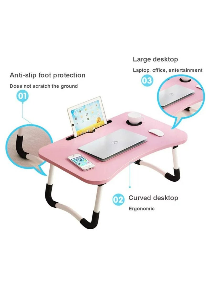 Yuwell Laptop Desk For Bed or Couch, Lap Desk, Working in Bed Desk, Home Office Desks, Breakfast Tray, Desk With Cup Holder, Watching Movies in Bed, Laptop Stand Foldable Legs Desk - Image 4