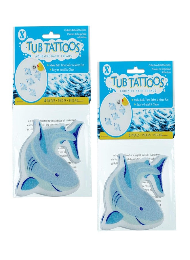 SlipX Solutions Adhesive Bath Treads, Shark Tub Tattoos, Non-Slip Traction to Bathtubs, Showers & Other Slippery Spots (Kid Friendly, Reliable Grip) - Image 1