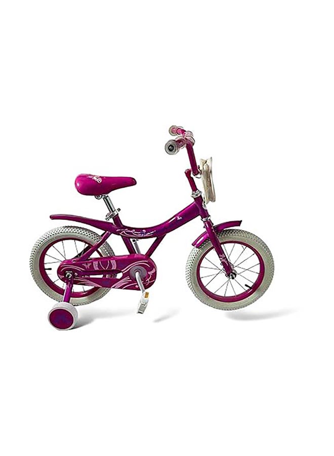 AL BADER Freestyle Kids Bike 14 Inch Bicycle for Girls Ages 5-7 Years, Pink Color, With Trainig Wheels, White Air Tires, With Small Bag, Hand & Foot Brakes. - Image 5