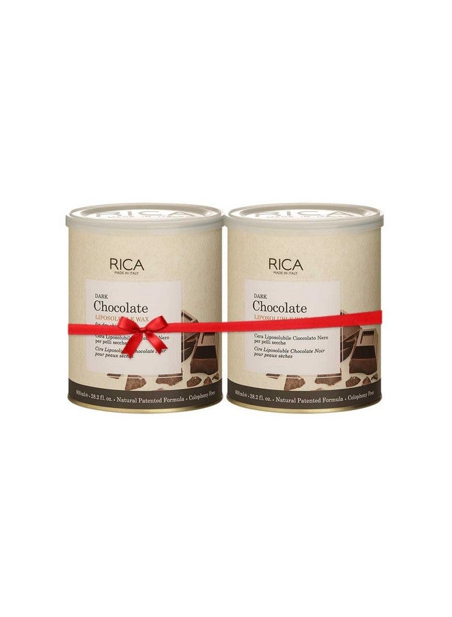 Rica Dark Chocolate Wax for Sensitive Skin - 800ml (Set of 2) - Image 1