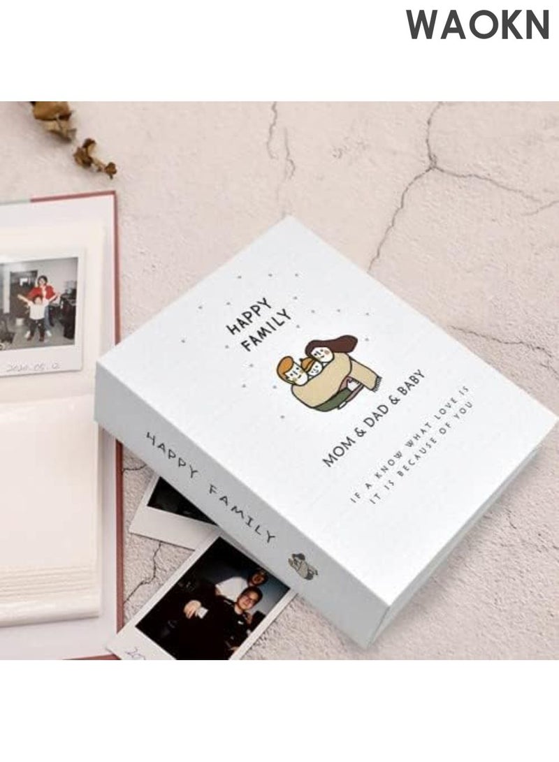 دبليو أيه أو كي أن كتاب تخزين الألبوم ، مصمم بطريقة عصرية ولطيفة وبسيطة وجوية ، مع ألبوم مجموعة صور بلاستيكية ستة بوصات ، كتاب ألبوم كبير السعة مع جيب ، يمكن تخزين 100 ألبوم. - Image 4