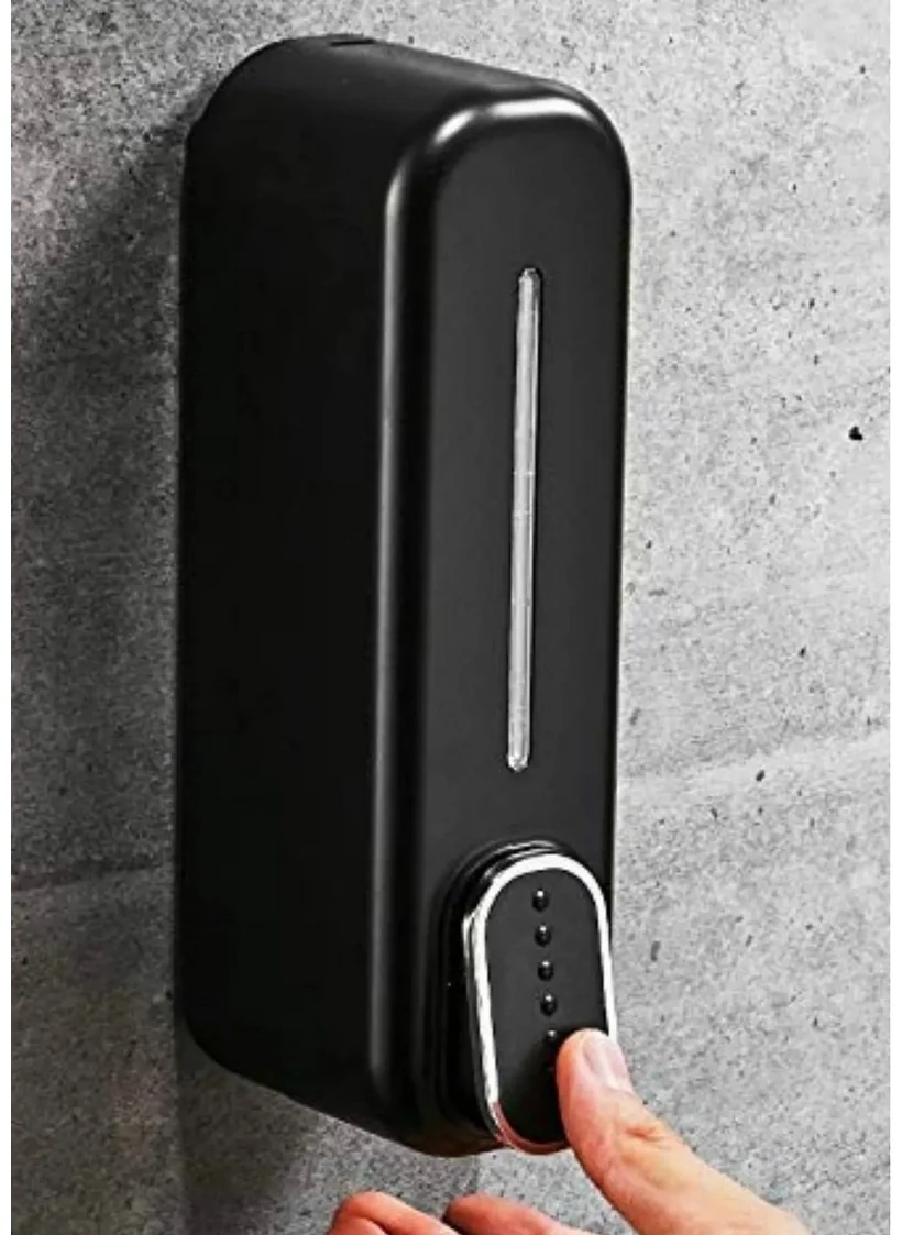 BarkoFix Black Wall Mounted Plaster Liquid Soap Dispenser Shower Shampoo Dispenser 300 ml Bathroom Soap Dispenser Shower Soap Dispenser